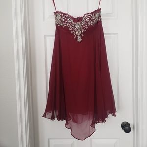 Aspeed size 4 burgundy silk dress